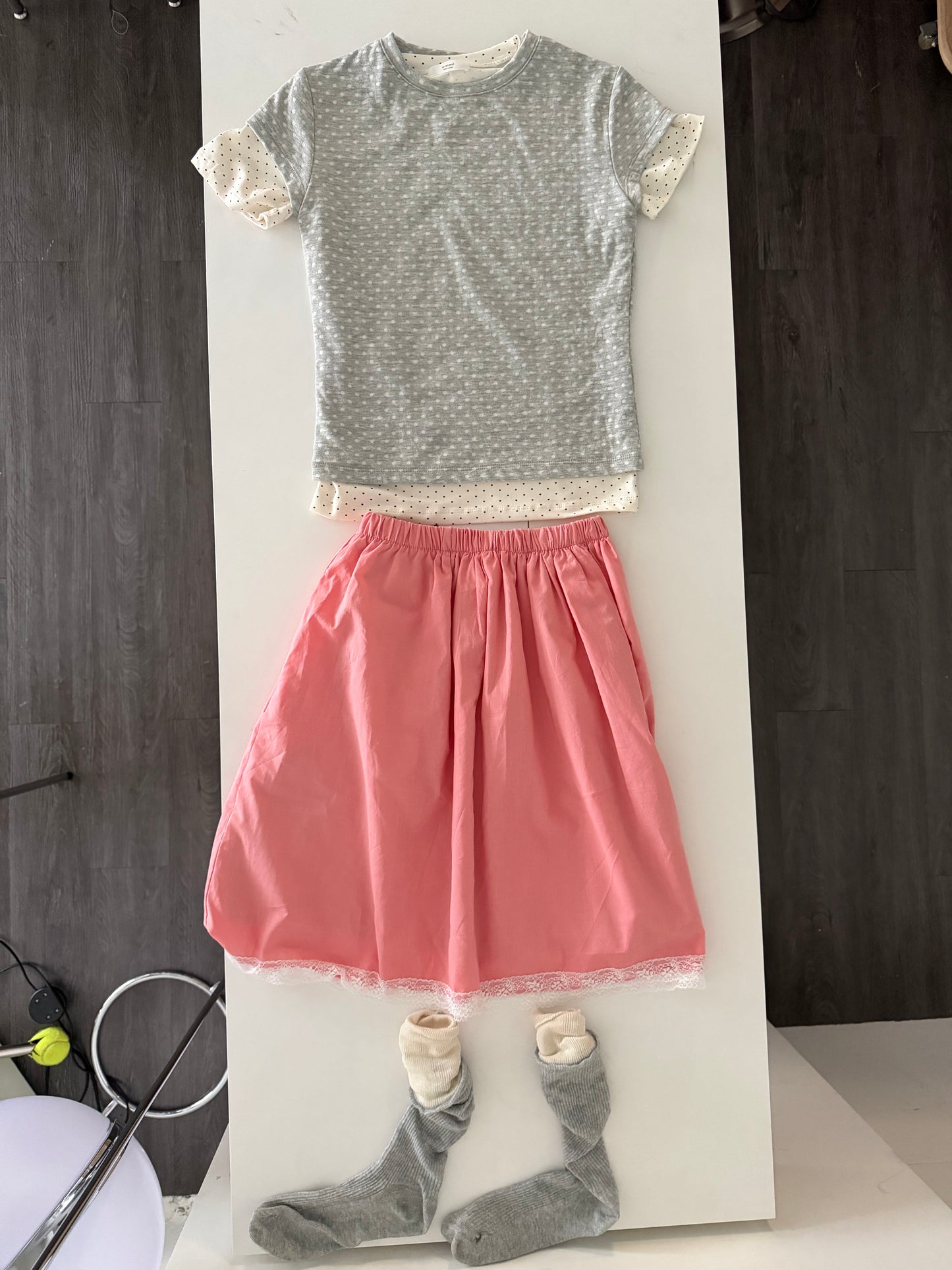 Brightly colored lace puff skirt