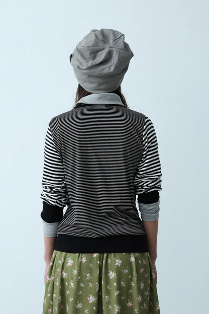 Striped patchwork top