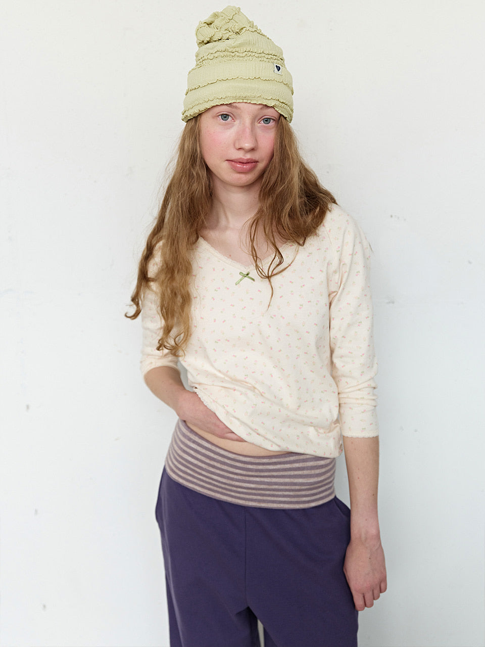 FUN FROM FUN Frill Beanie, Green