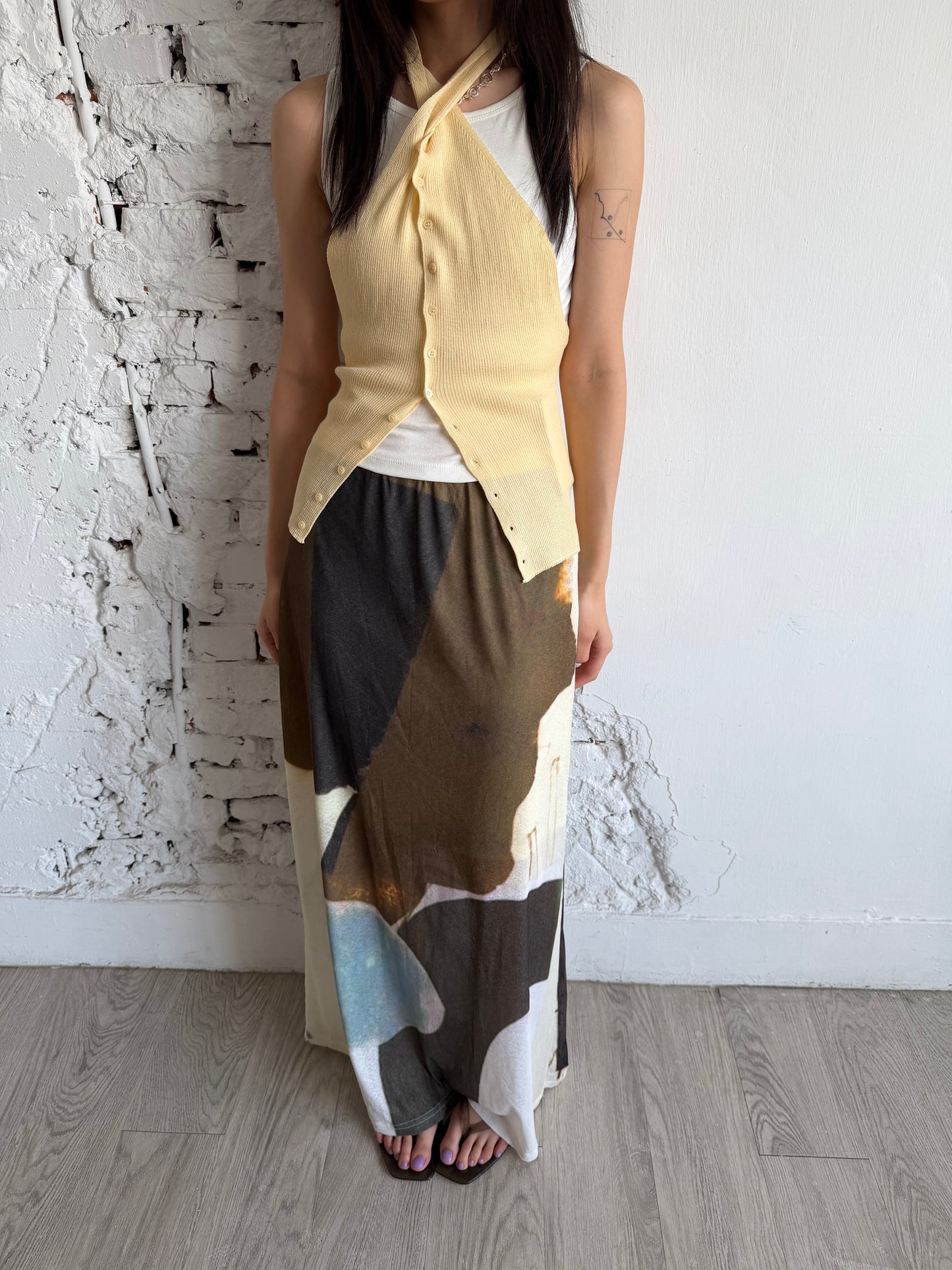 Double-sided printed dress