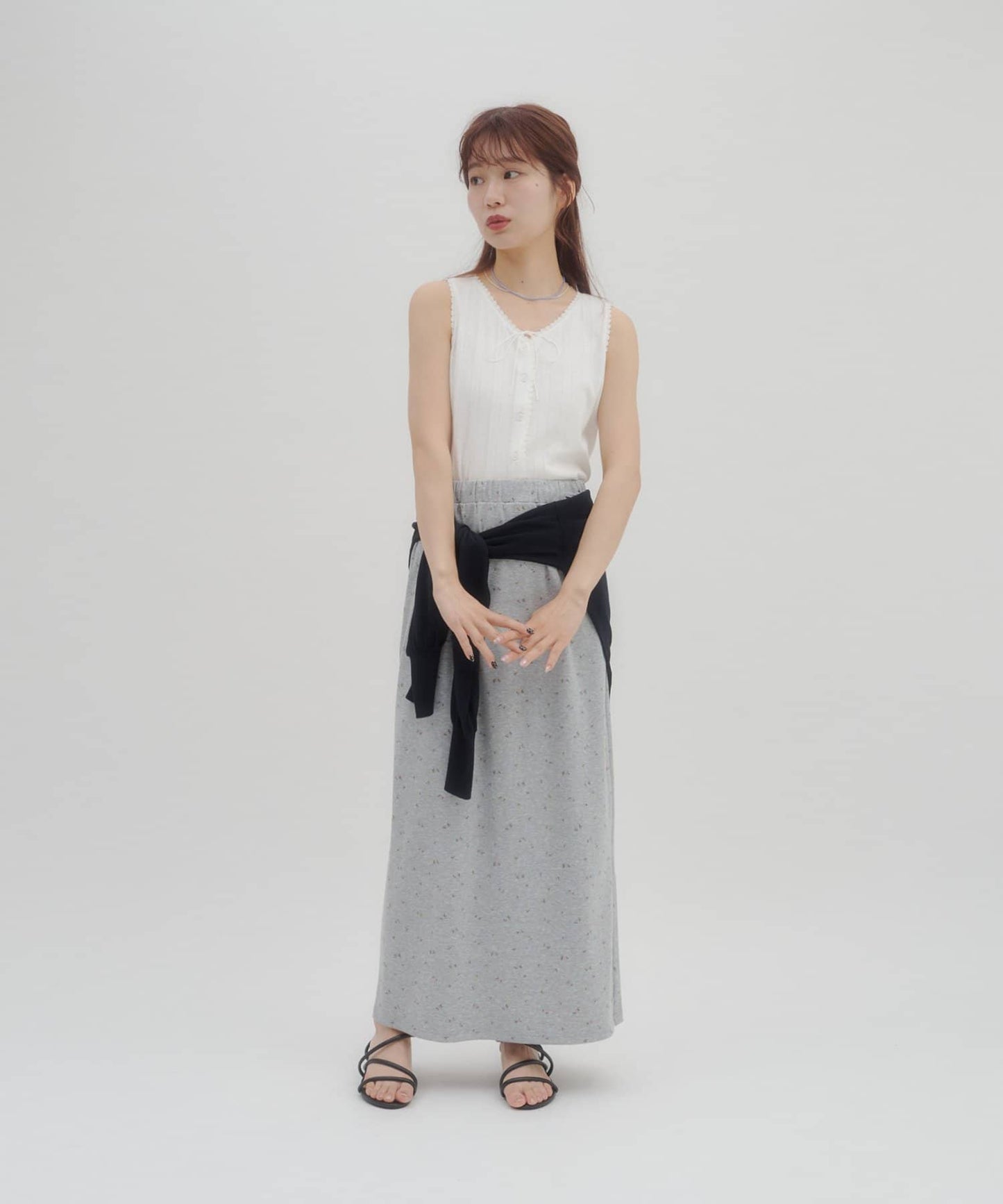 （sale 至8/23 22:00）碎花棉質直筒窄裙