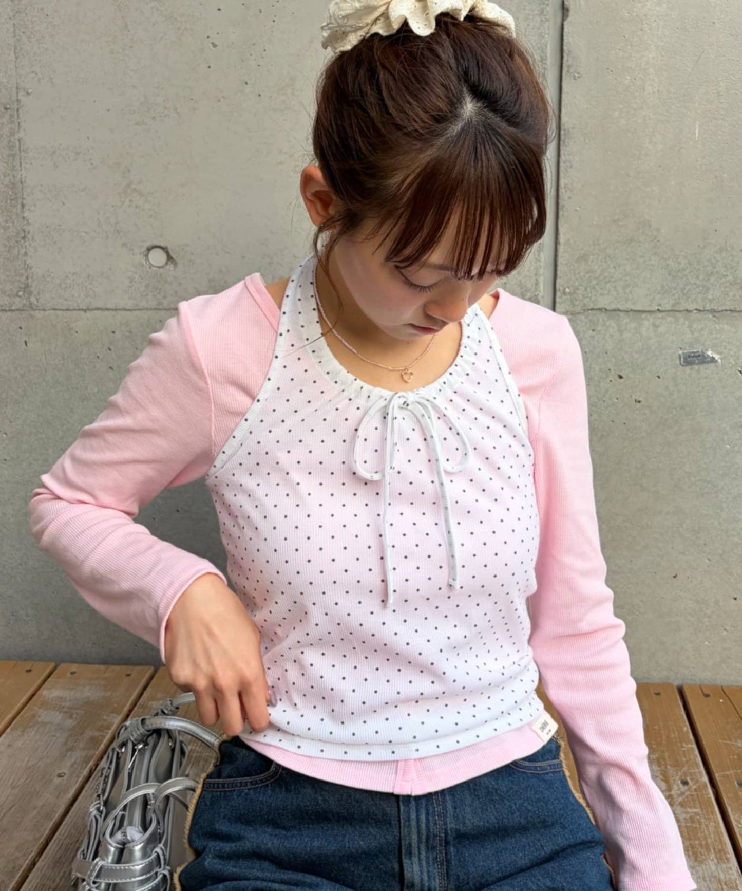 （sale 至8/23 22:00）w closet 掛脖背心開襟衫套裝