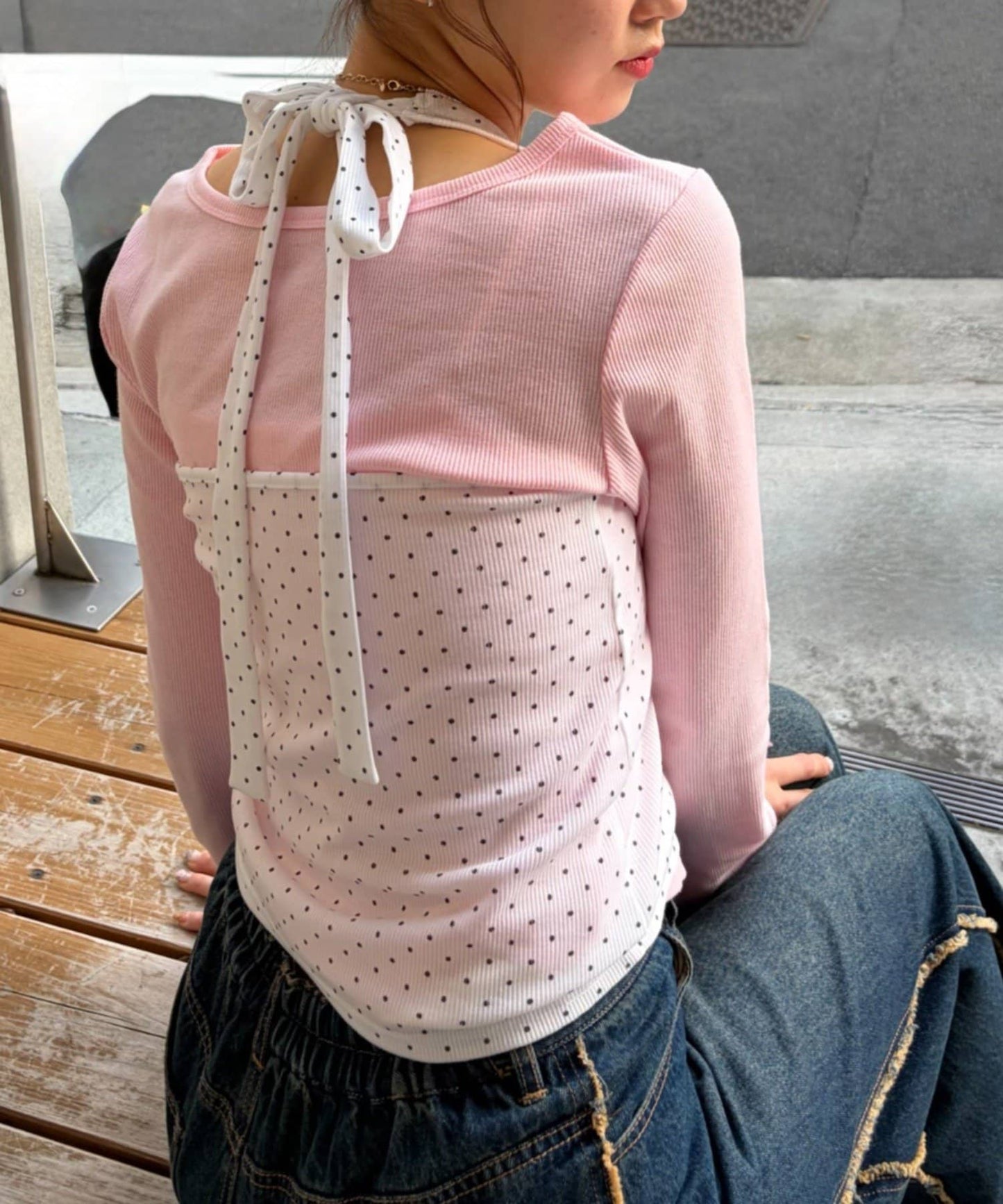 （sale 至8/23 22:00）w closet 掛脖背心開襟衫套裝