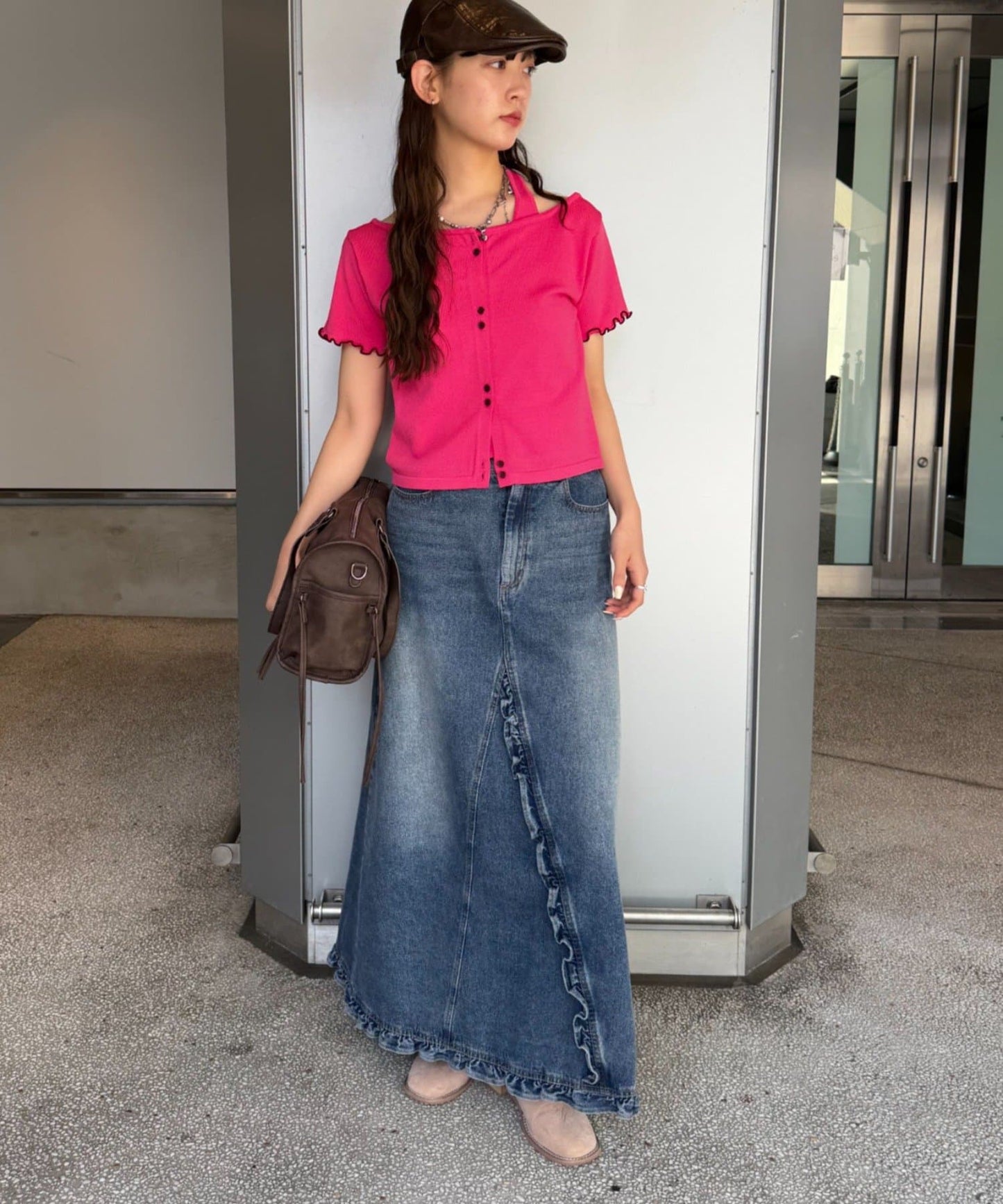 （sale 至8/23 22:00）w closet 滾邊針織掛脖上衣組合