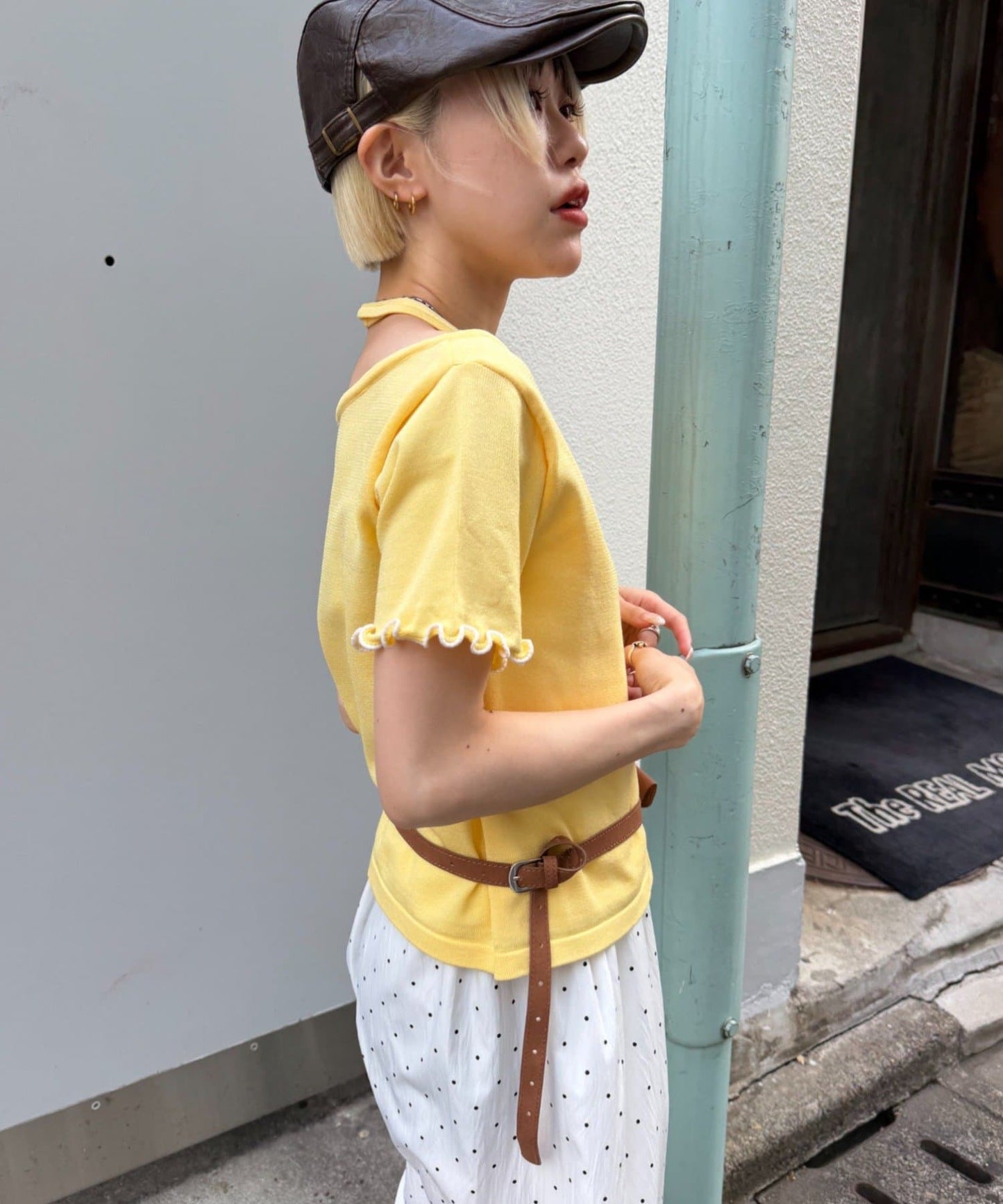 （sale 至8/23 22:00）w closet 滾邊針織掛脖上衣組合