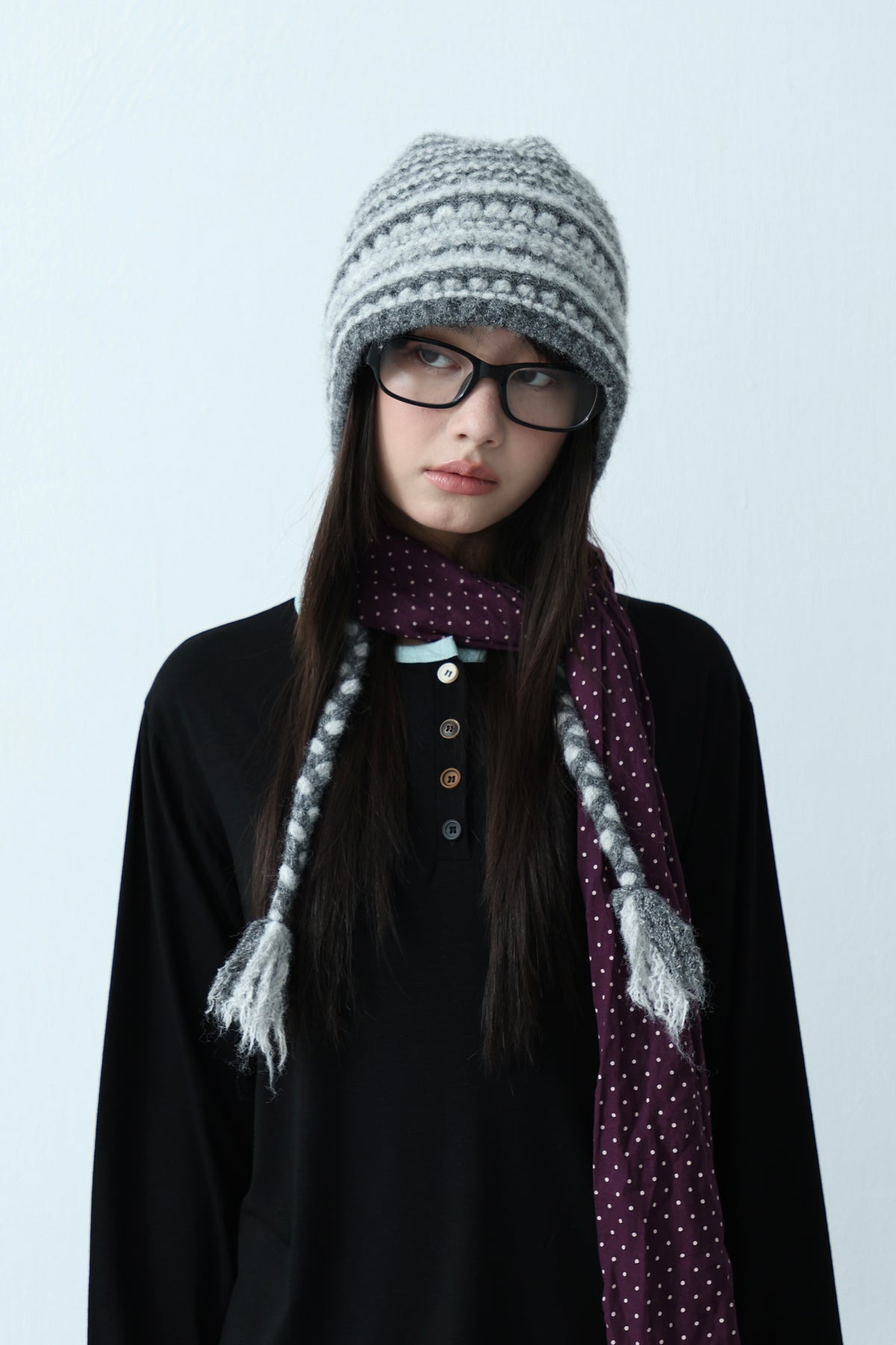 Pattern Knit Beanie