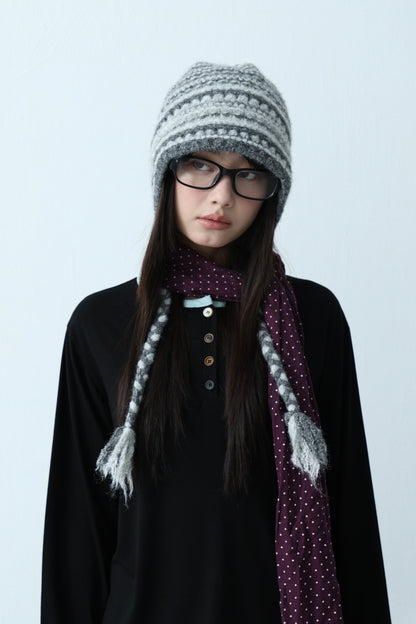 Pattern Knit Beanie