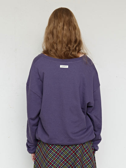 FUN FROM FUN V-Neck Sweatshirt, Plum Smoothie