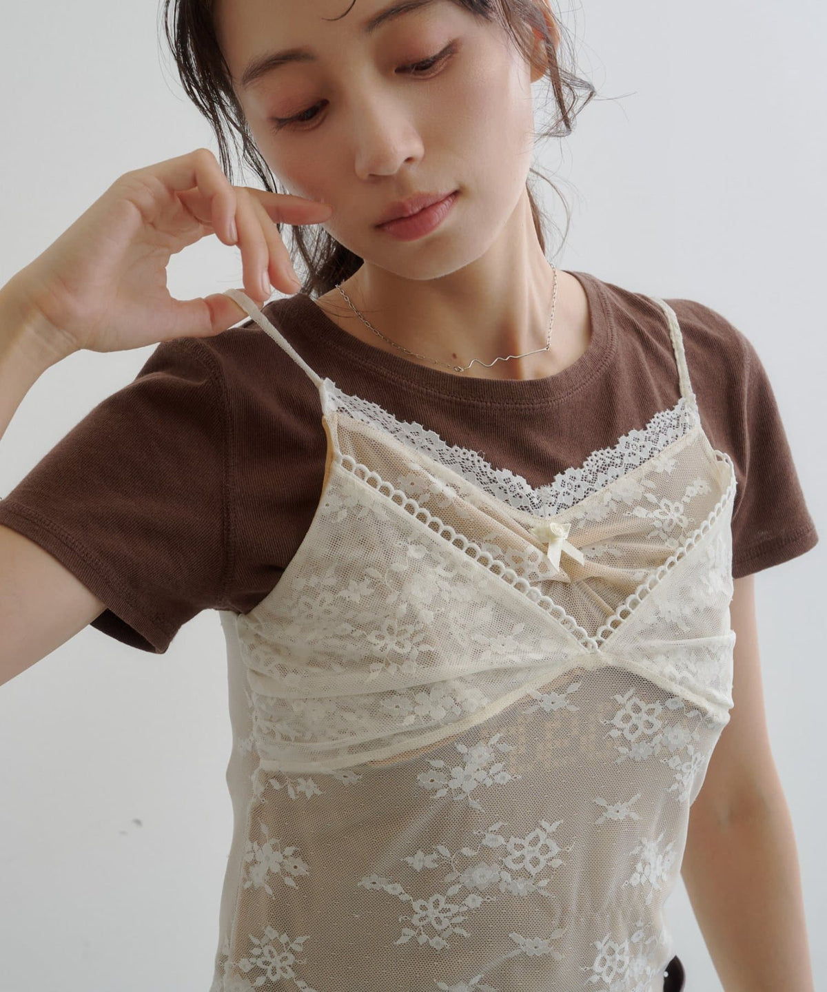 （Sale 至9/21 22:00）Kastane 雙層蕾絲背心
