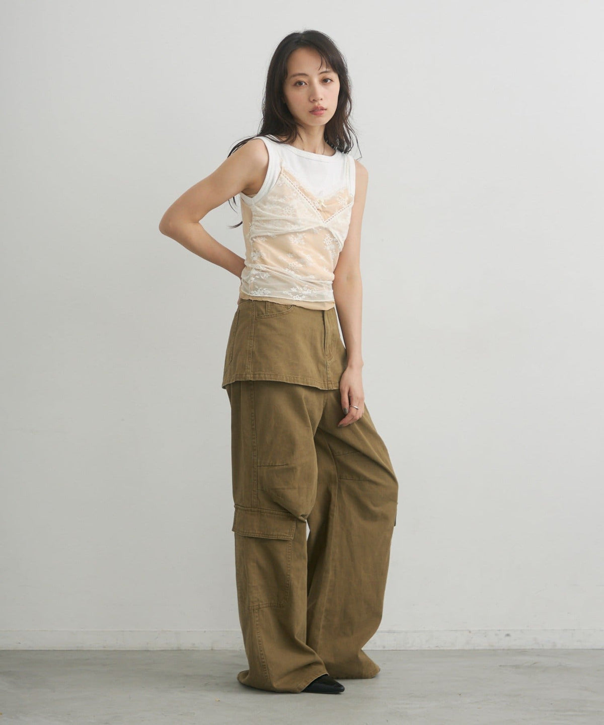 （Sale 至9/21 22:00）Kastane 雙層蕾絲背心