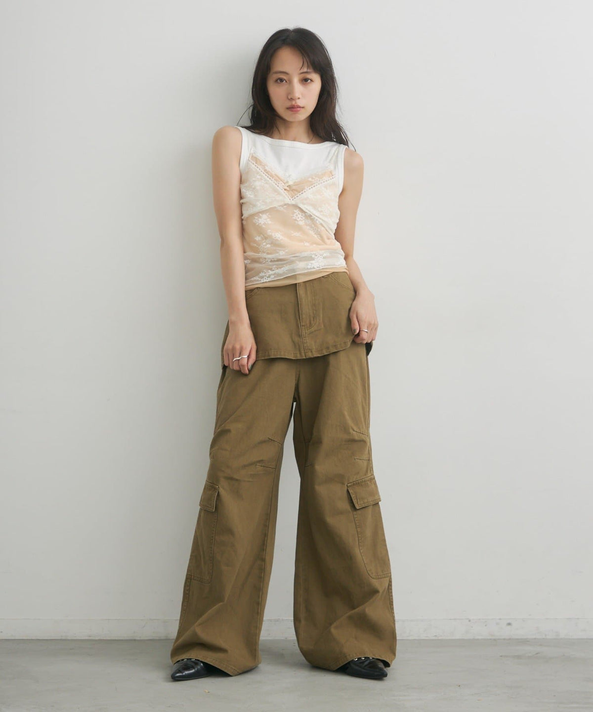 （Sale 至9/21 22:00）Kastane 雙層蕾絲背心