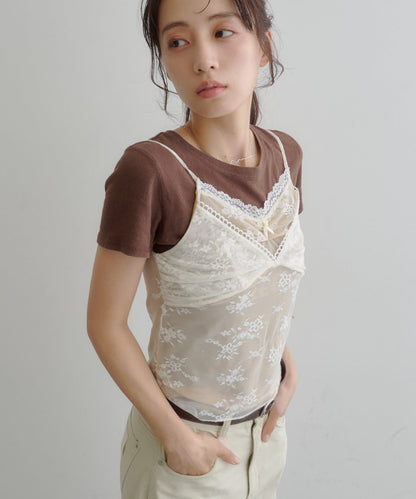 （Sale 至9/21 22:00）Kastane 雙層蕾絲背心