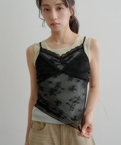 （Sale 至9/21 22:00）Kastane 雙層蕾絲背心