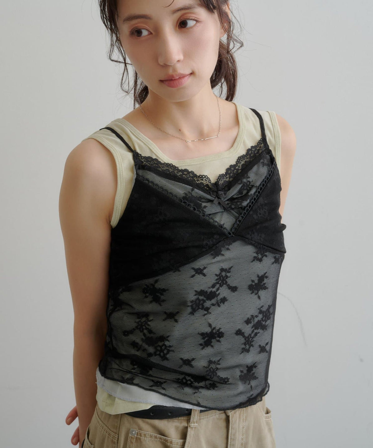（Sale 至9/21 22:00）Kastane 雙層蕾絲背心