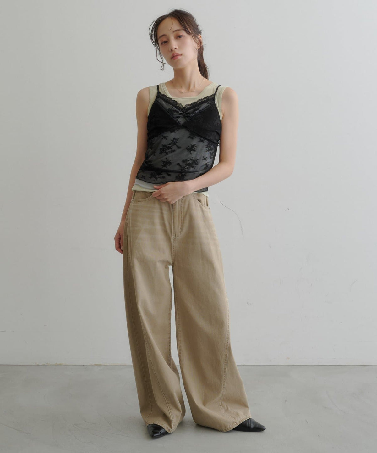（Sale 至9/21 22:00）Kastane 雙層蕾絲背心
