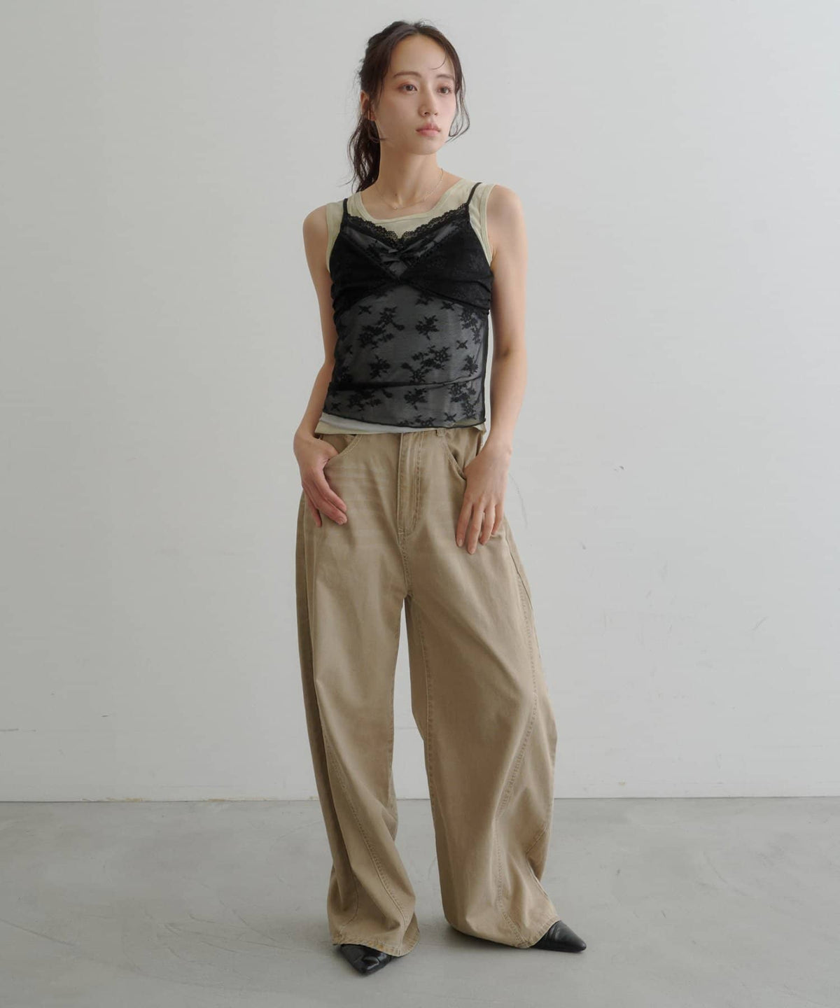 （Sale 至9/21 22:00）Kastane 雙層蕾絲背心