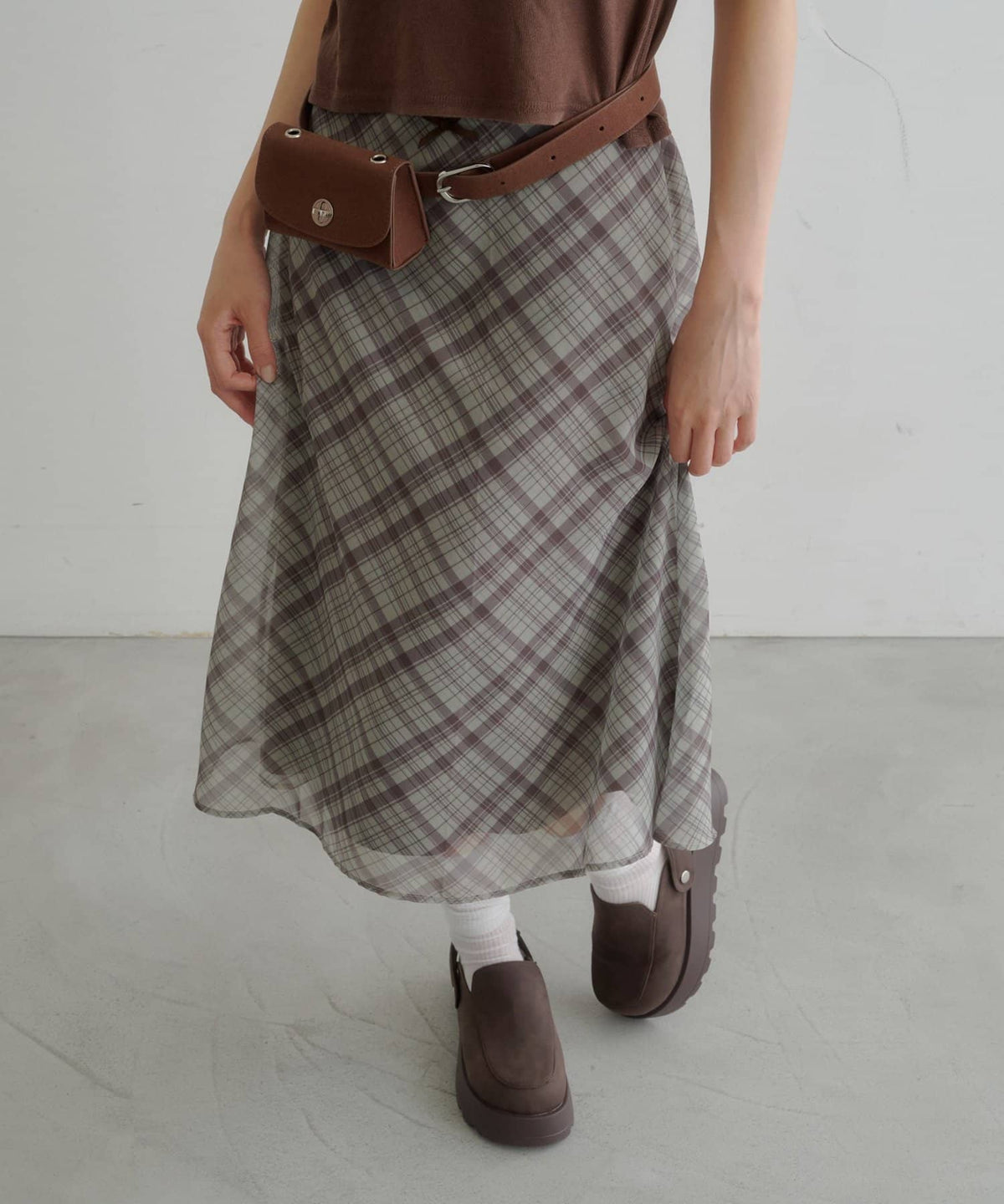 (Sale 至9/21 22:00）Kastane 透明薄紗中長裙