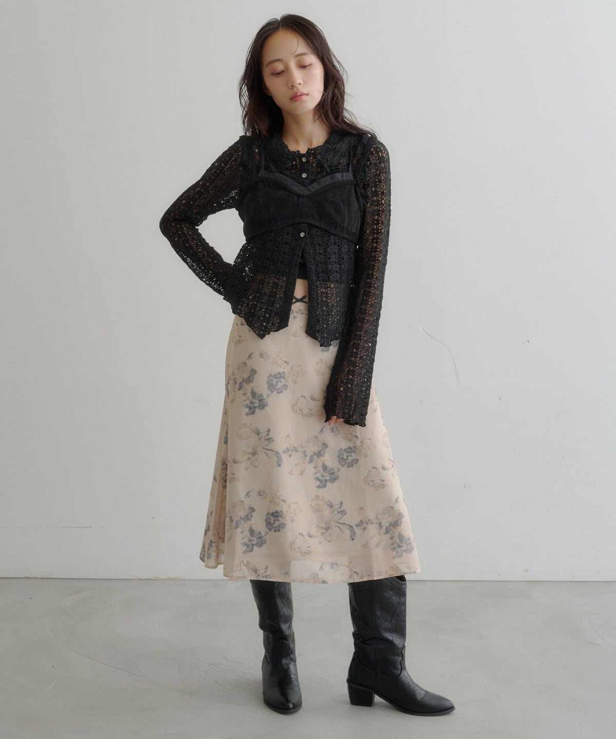 (Sale 至9/21 22:00）Kastane 透明薄紗中長裙