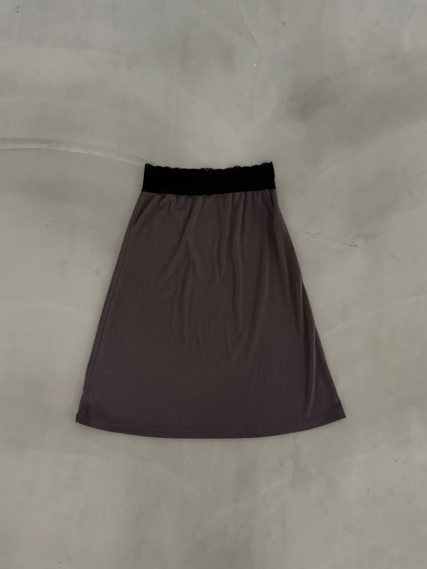 Lace cotton straight skirt