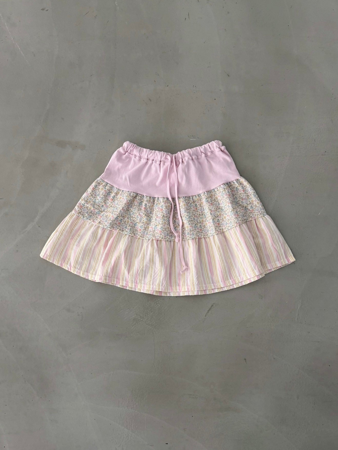 Floral patchwork mini skirt
