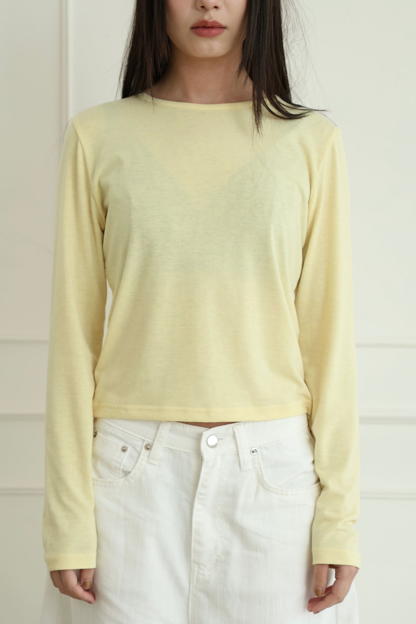 Skin-friendly long-sleeved inner top