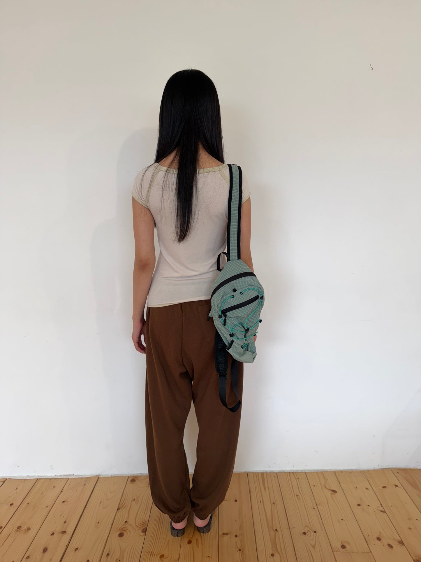 Contrast Trim Ruched Top