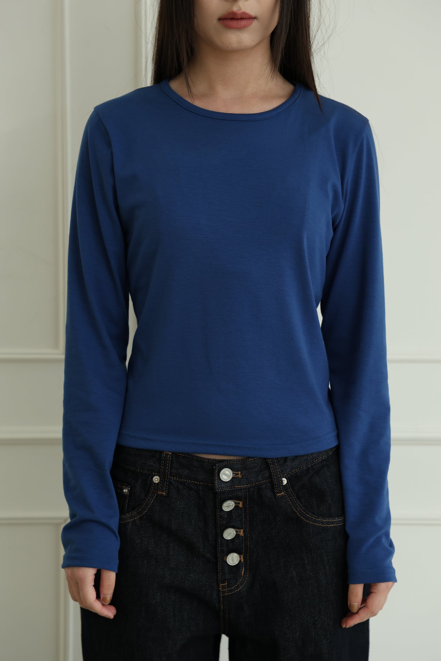 Skin-friendly long-sleeved inner top