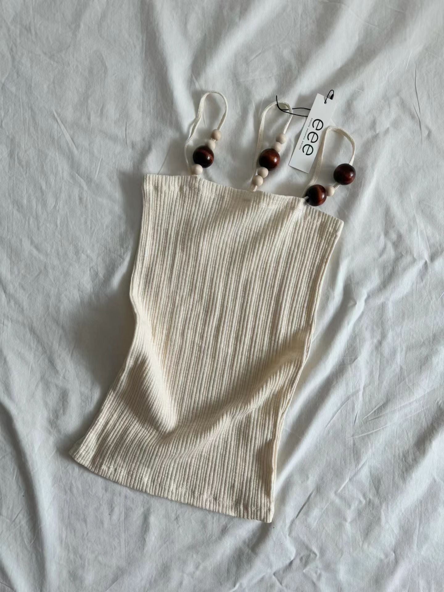 eee  wood bead sleeveless