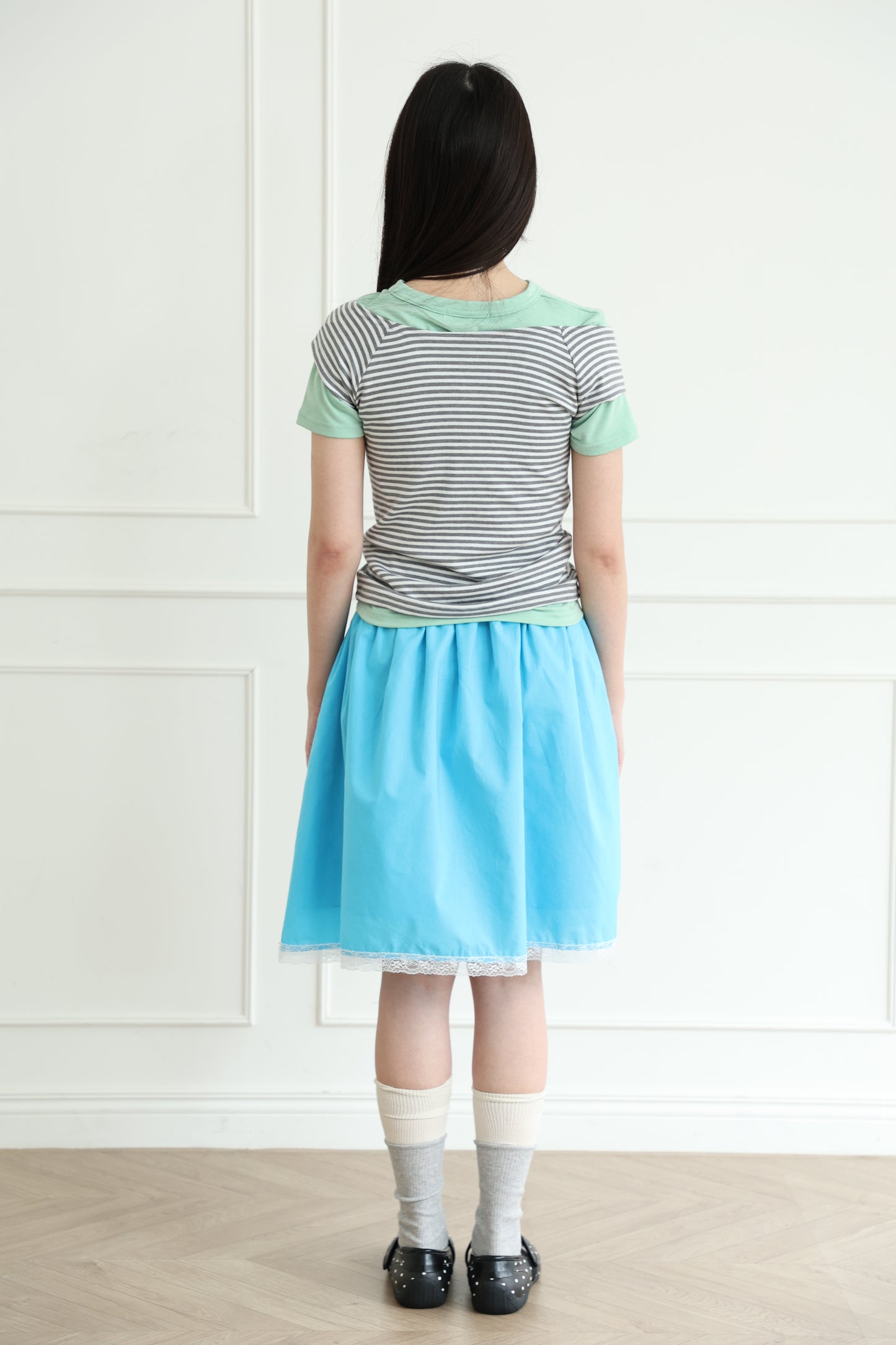 Brightly colored lace puff skirt