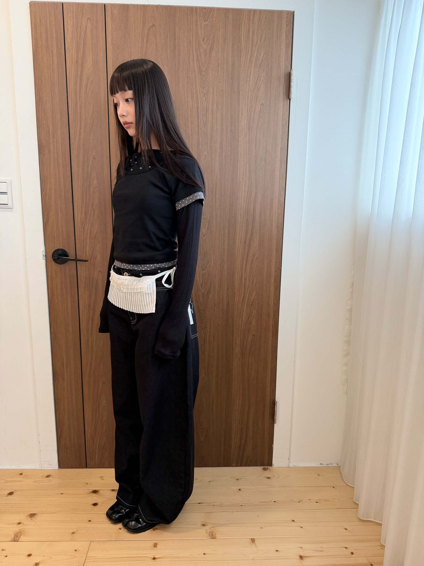 Embroidered loose-fitting work jeans