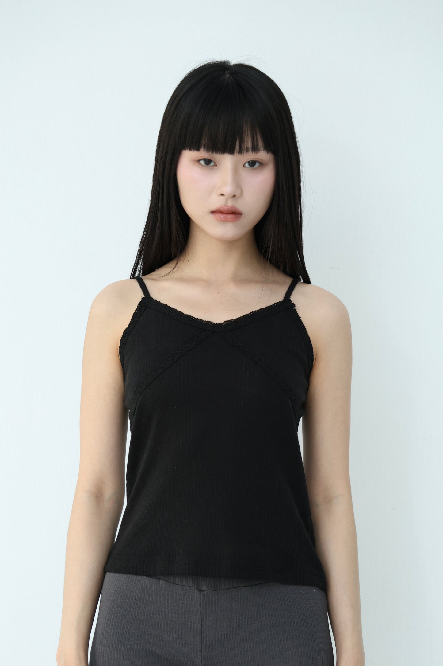 Thin lace spaghetti strap vest