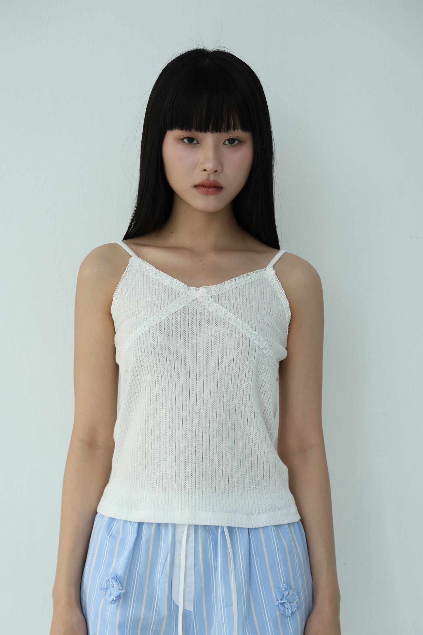 Thin lace spaghetti strap vest