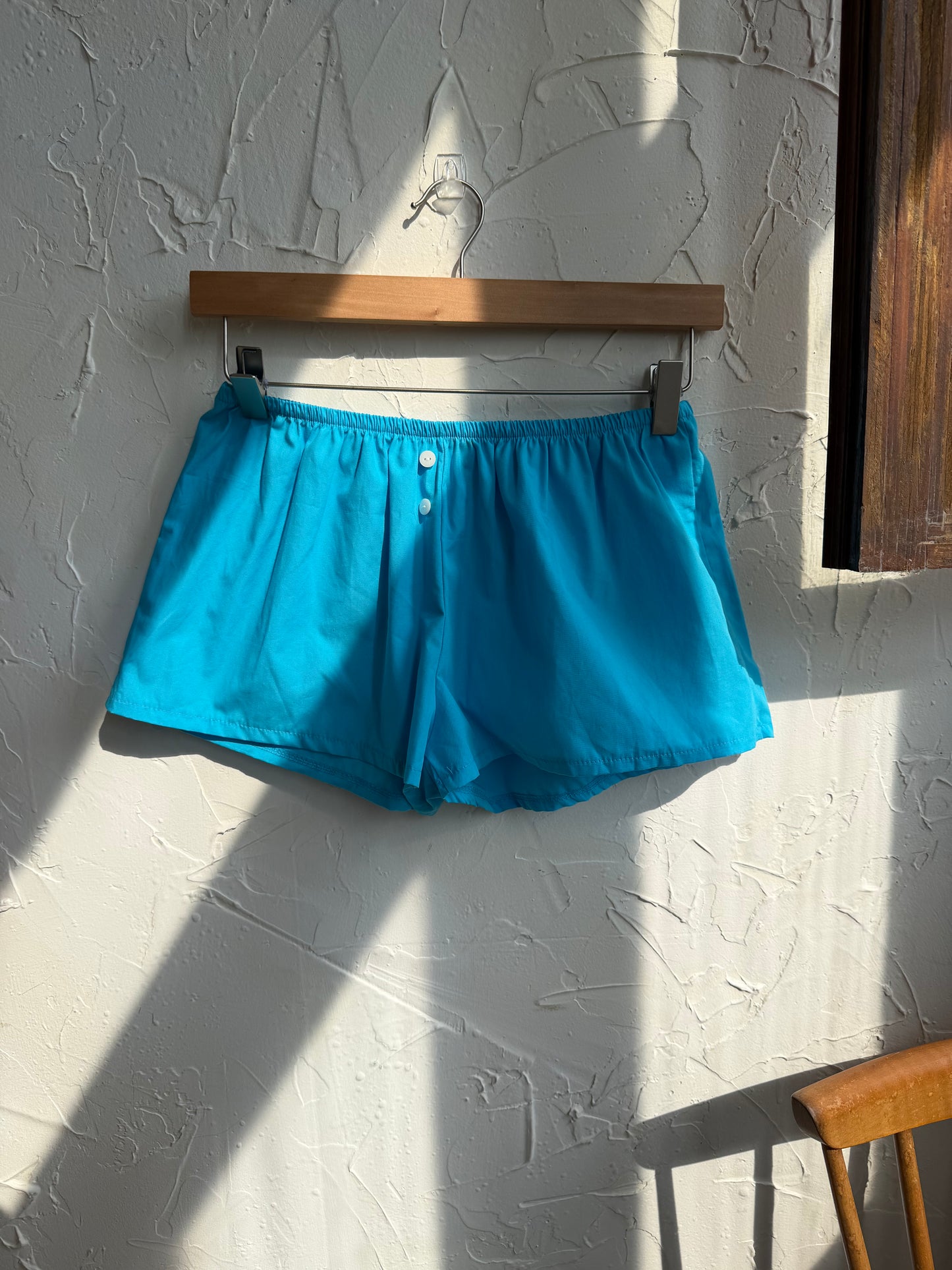 Nylon button-up shorts