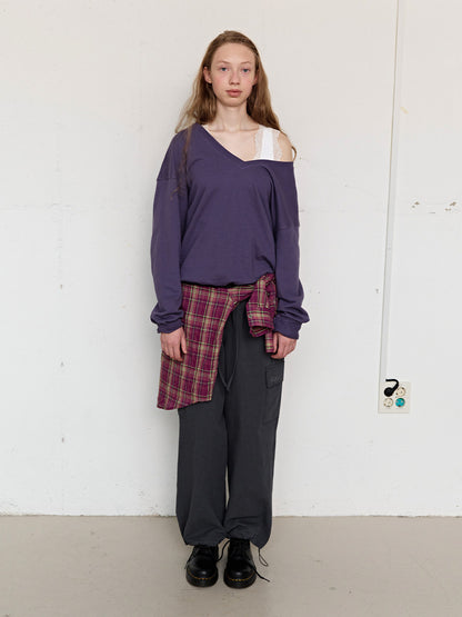 FUN FROM FUN V-Neck Sweatshirt, Plum Smoothie
