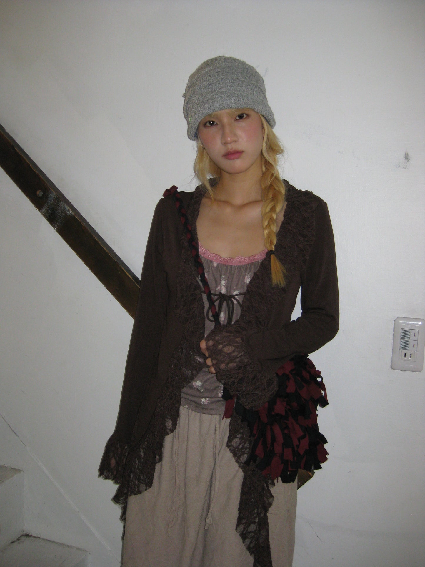 Elastic Floral Lace Vest