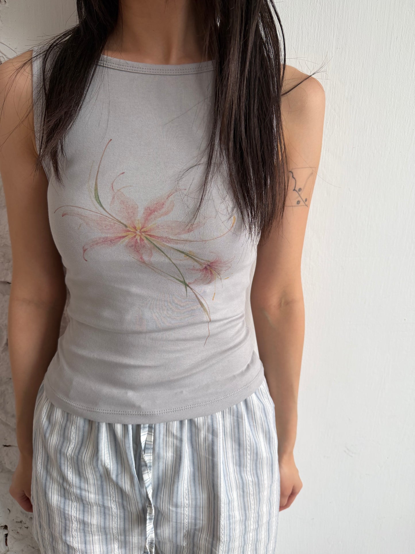 Floral cotton vest