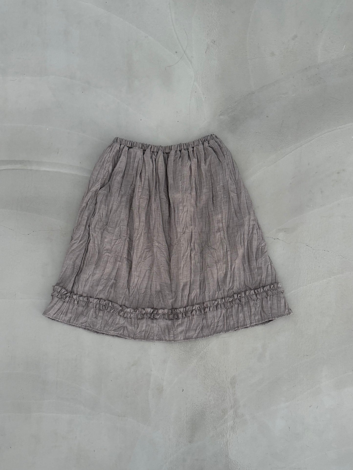 Naturally wrinkled midi skirt