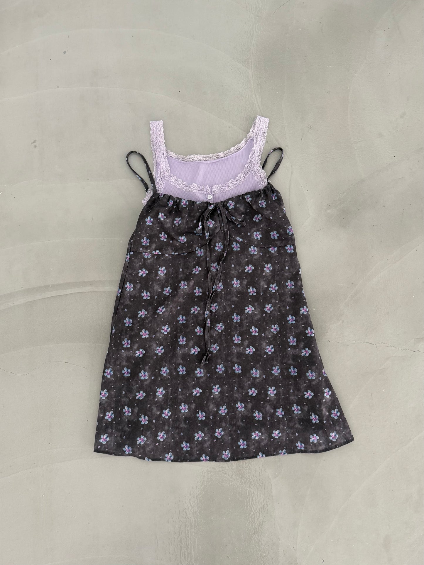 Two-piece lace floral dress