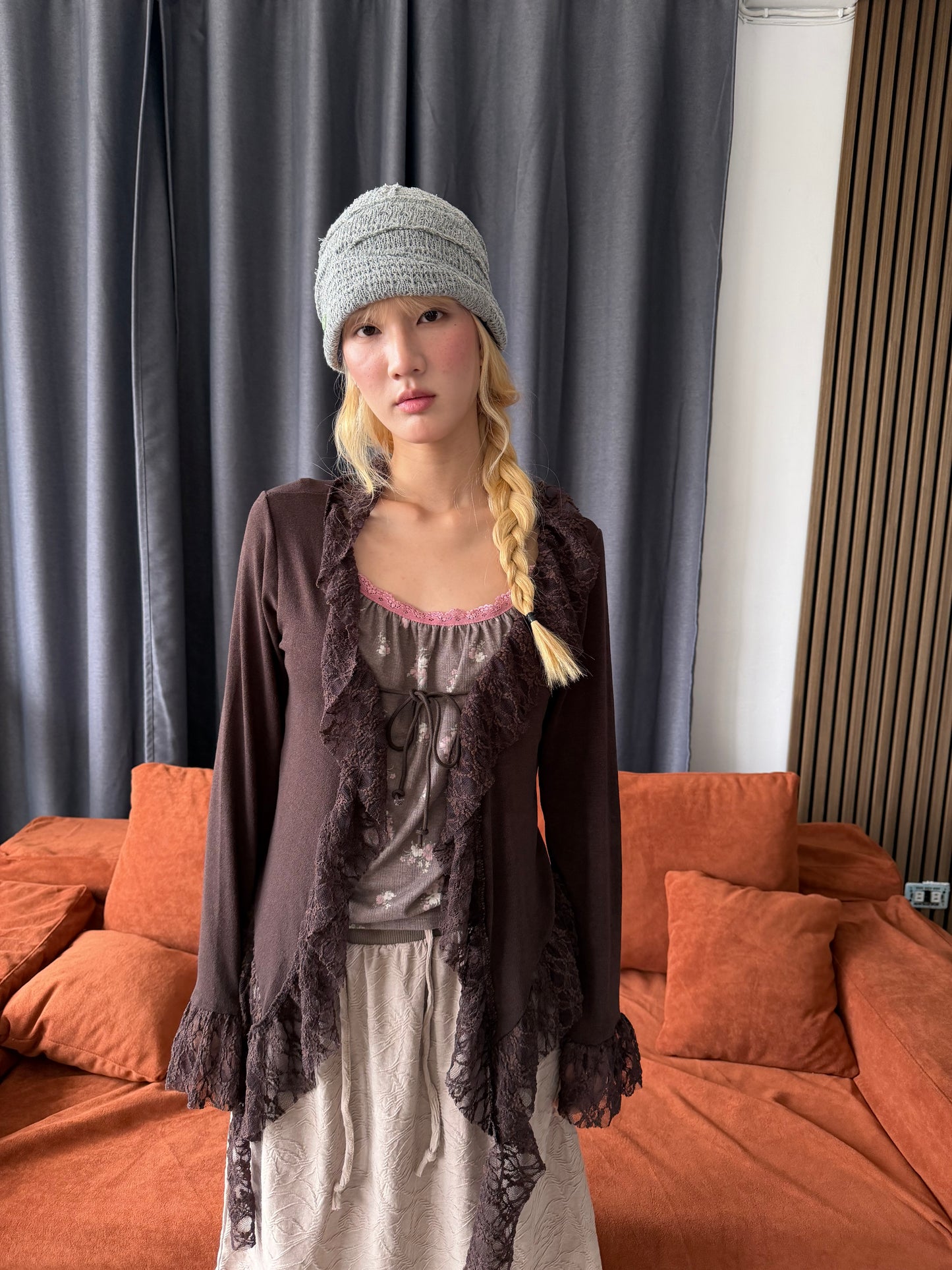 Elastic Floral Lace Vest