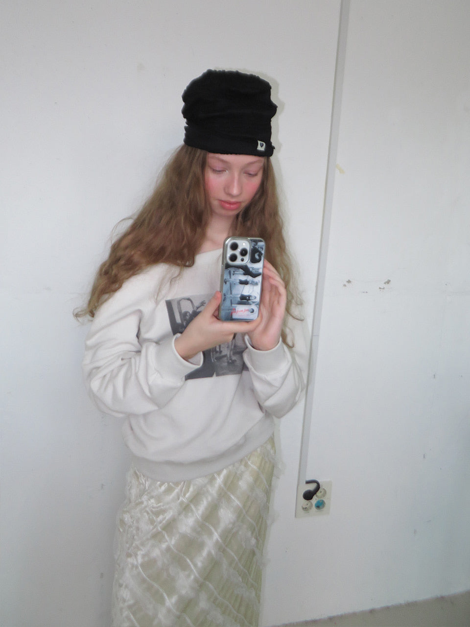 FUN FROM FUN Frill Beanie, Black