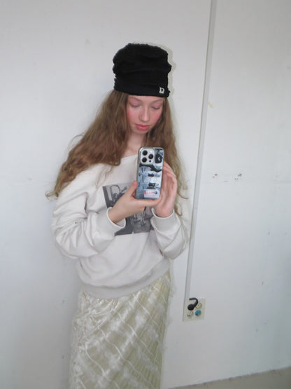 FUN FROM FUN Frill Beanie, Black