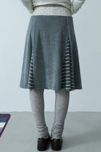 Floral striped skirt