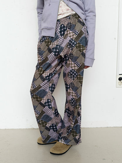FUN FROM FUN Patchwork Flare Pants, Multi
