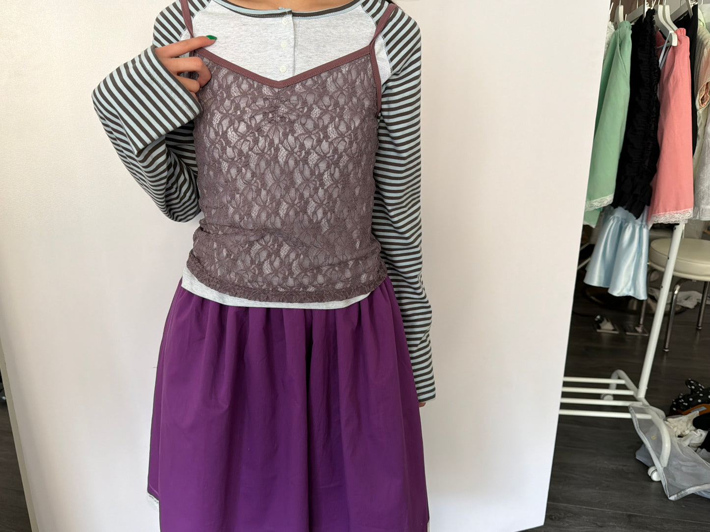 Lace sheer V-neck spaghetti strap vest