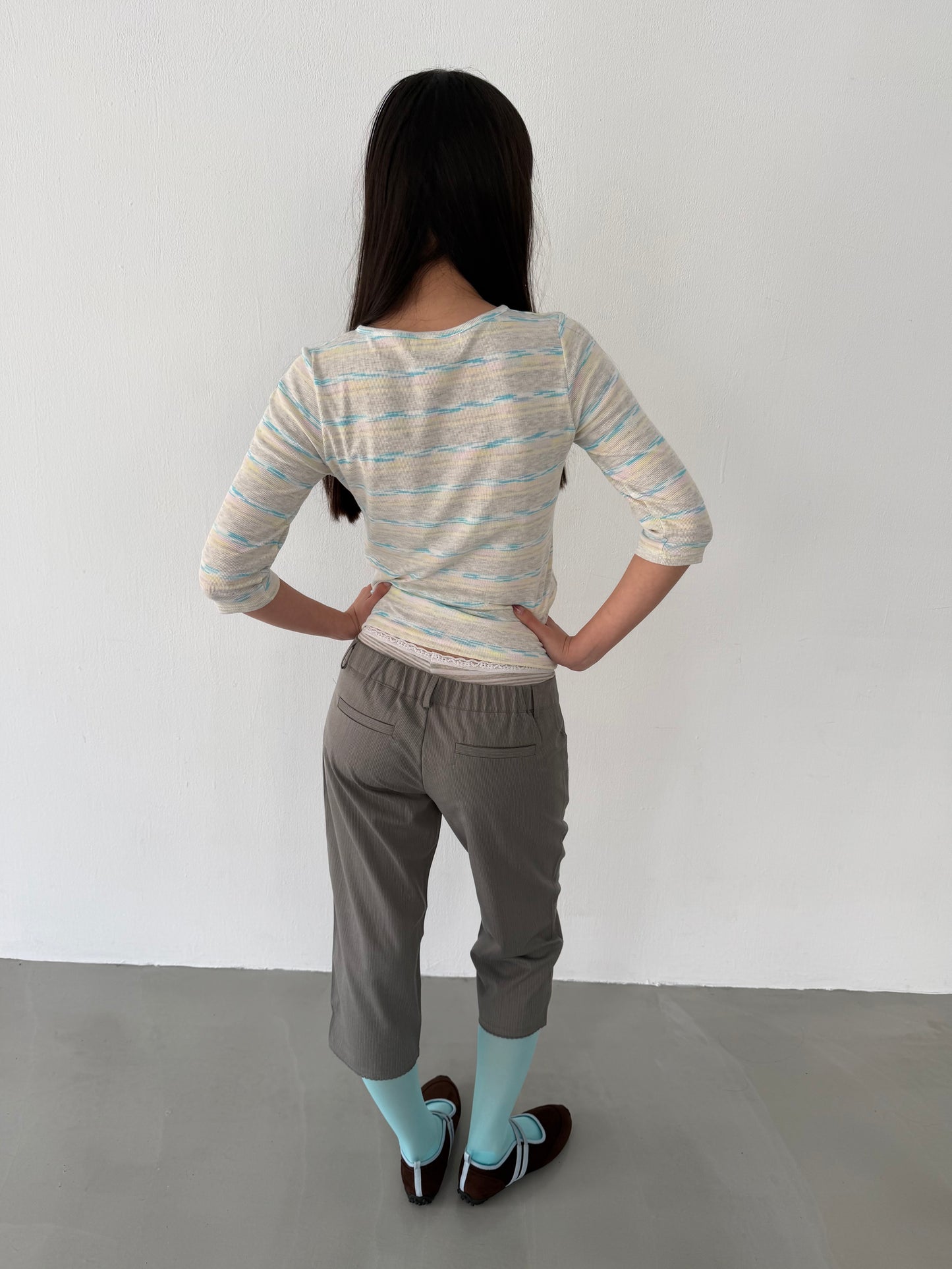Suit lace capri pants