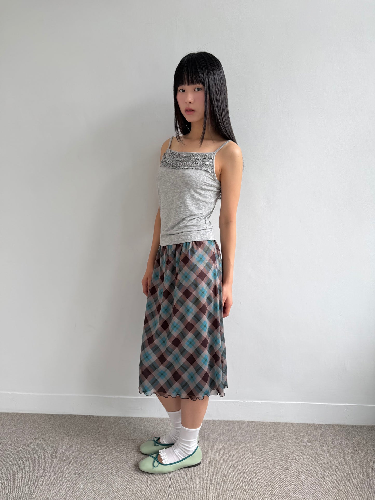 Classic Plaid Midi Skirt
