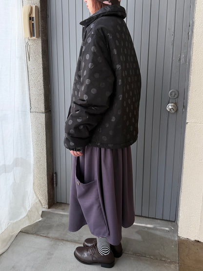 polka dot quilted coat