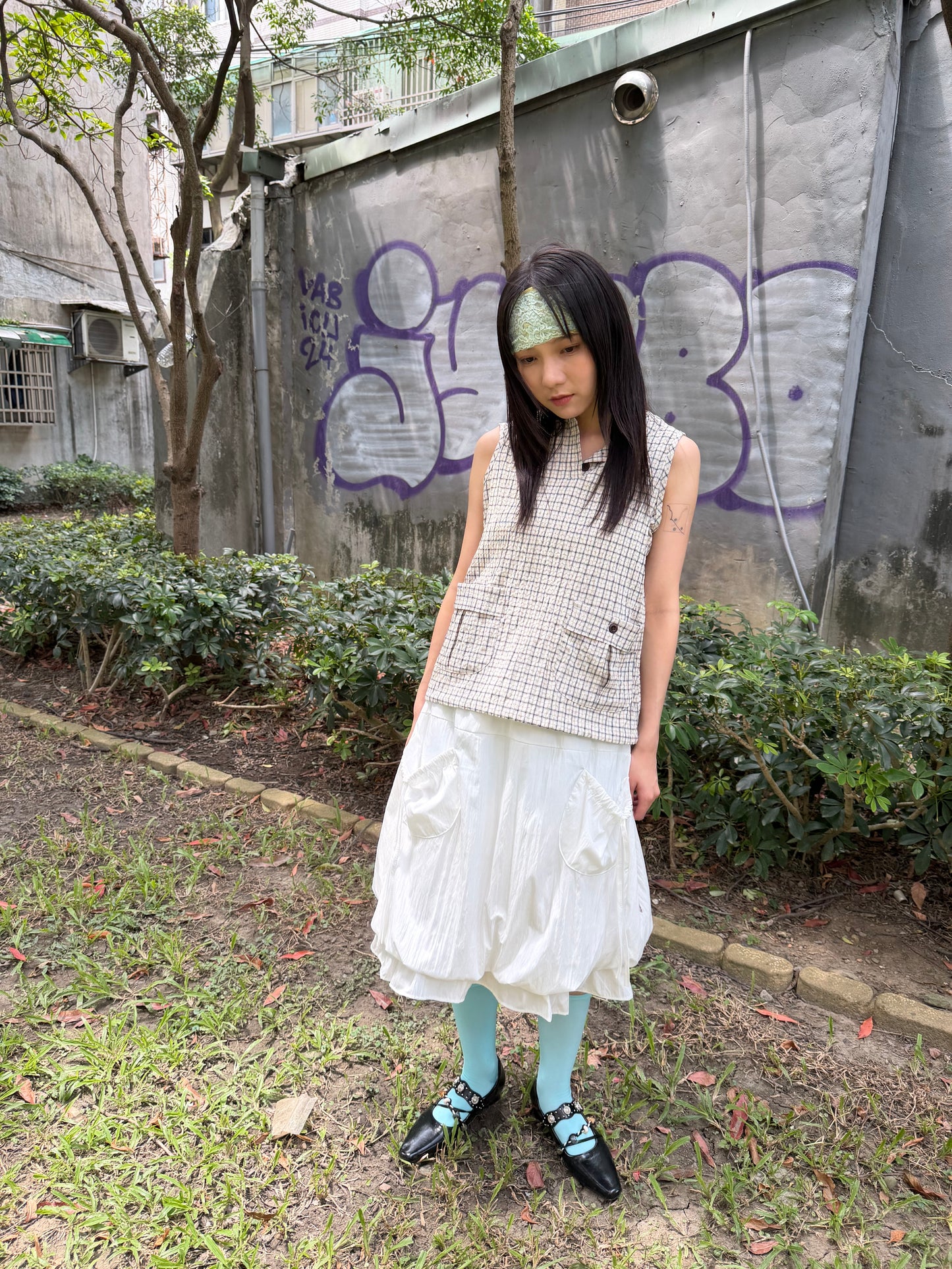 Ruffled Pocket Balloon Skirt