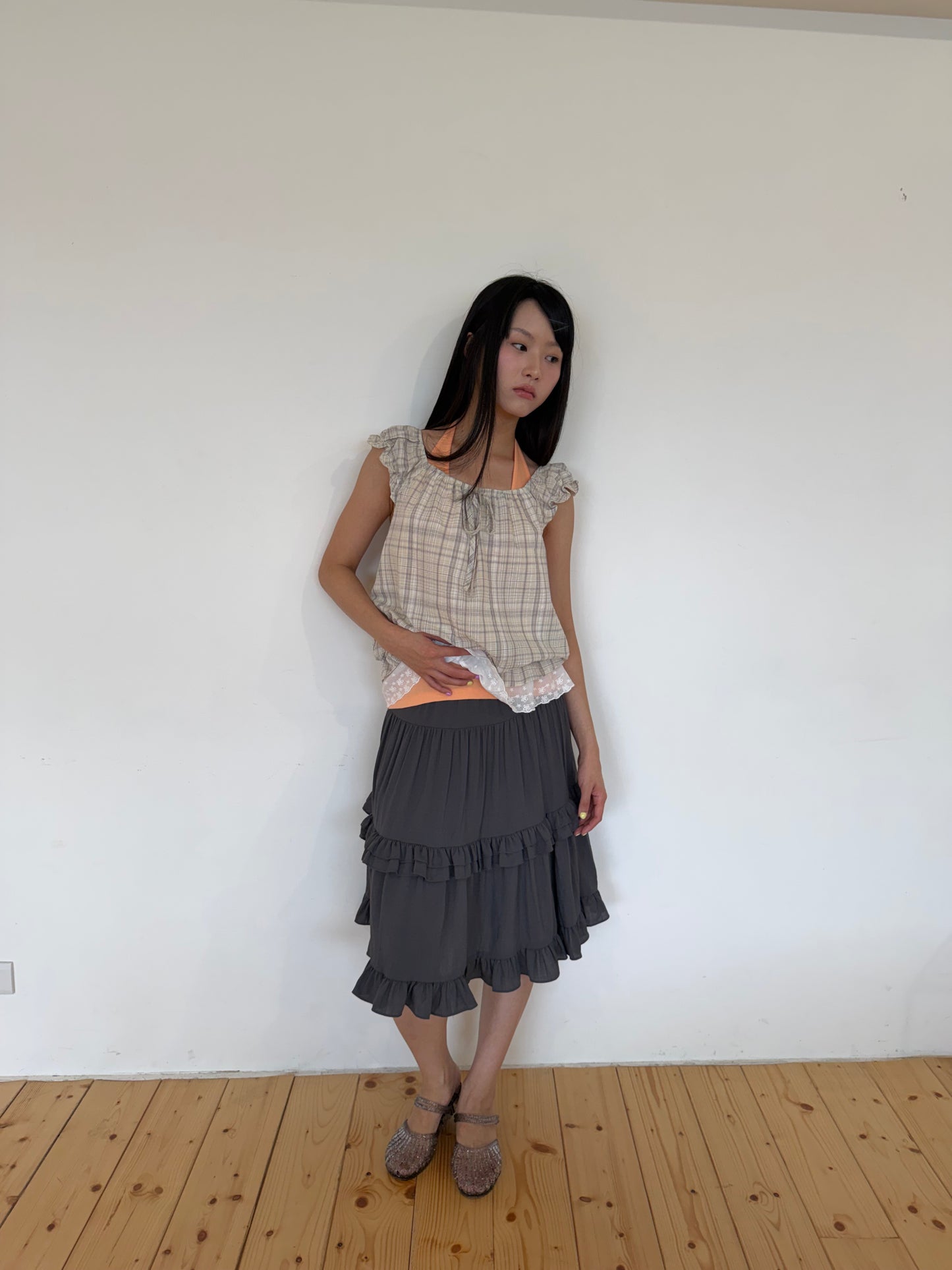 Cascade Midi Skirt