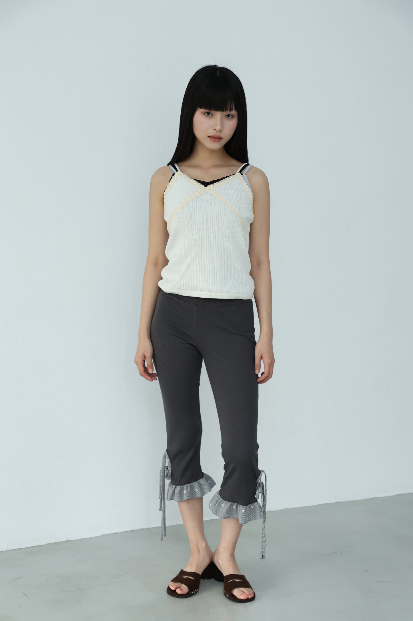 Thin lace spaghetti strap vest